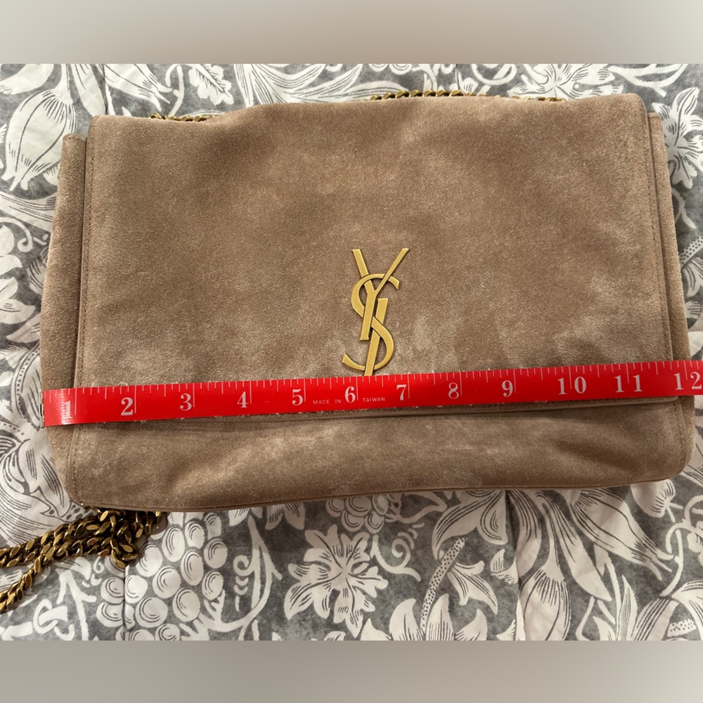 Saint Laurent Kate Crossbody Tan Suede Suede Bag-Reversible - Picture 7 of 10